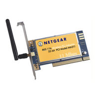 NETGEAR MA311 - 802.11b Wireless PCI Adapter User Manual