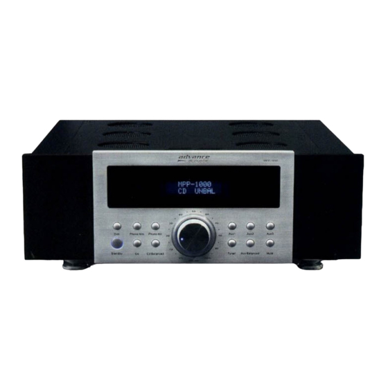 Advance acoustic MPP-1000 Owner's Manual