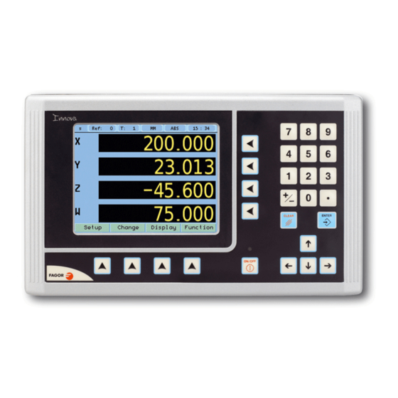 Fagor DRO Innova 40i P Quick Reference