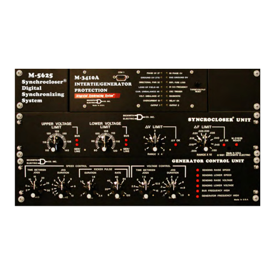 BECKWITH ELECTRIC Syncrocloser M‑5625 Manual