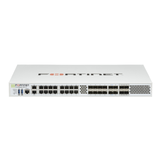 Fortinet FortiGate FG-601F Quick Start Manual