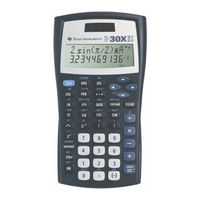 Texas Instruments TI-30X - IIS Scientific Calculator Teachers Manual
