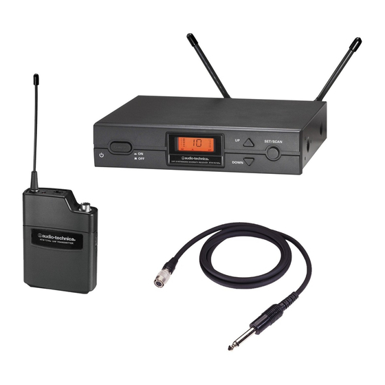Audio Technica ATW-2110 Installation And Operation Manual