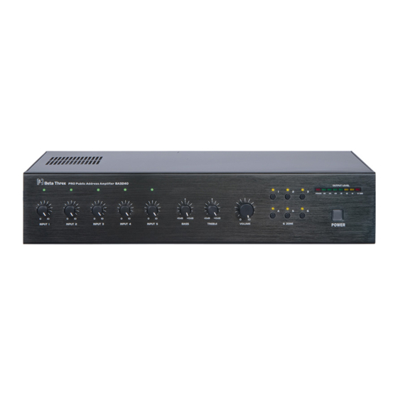 Beta Three BA3240 User Manual