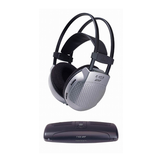 AKG K 105 UHF User Instructions