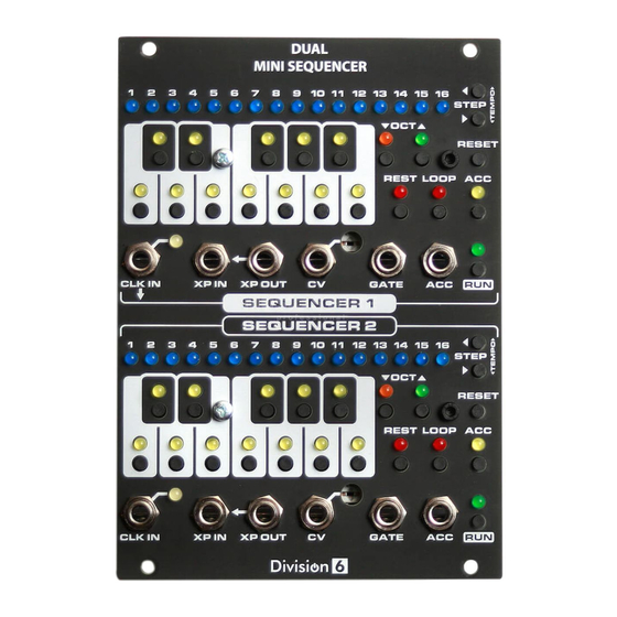 Division 6 Dual Mini Sequencer Manuals