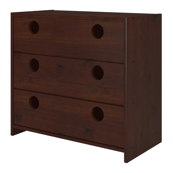 Donco kids 780 3 DRAWERS CHEST CIRCLES Assembly Instructions Manual