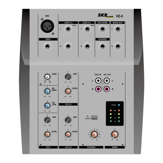 SKP Pro Audio VZ-5 Owner's Manual