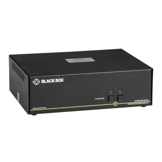 Black Box SS1P-SH-DVI-UCAC Configuration Manual