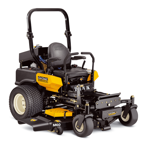 Cub Cadet Zero-Turn Commercial Riding Mower Professional Turf Equipment Operator's And Service Manual