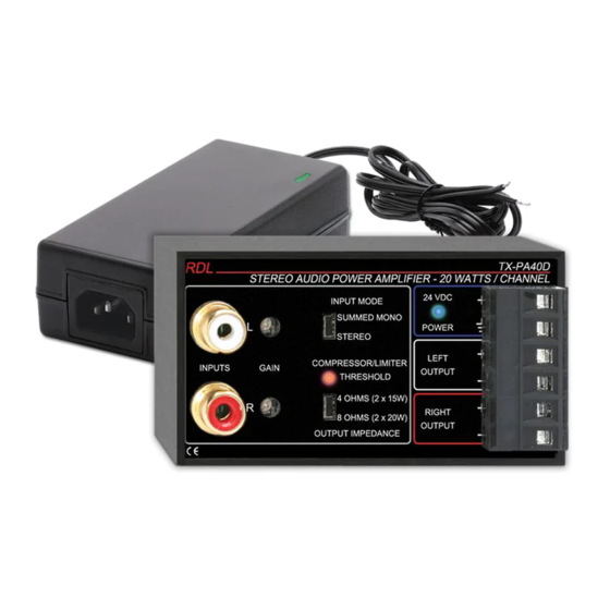RDL TX Series Quick Start Manual