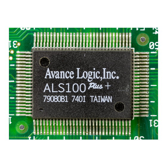 Avance Logic ALS100 User Manual