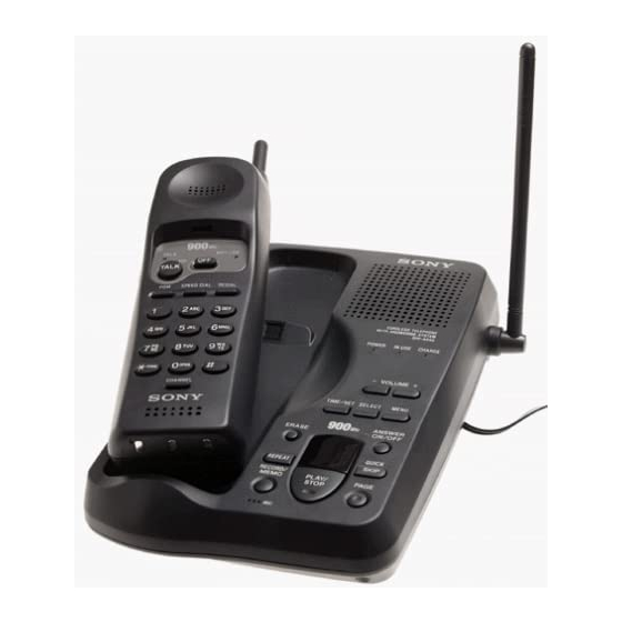 Sony SPP-A940 - 900 Mhz Cordless Telephone Manuals