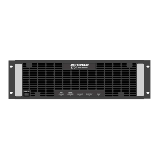 Aetechron 8704 Operator's Manual