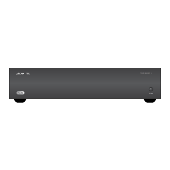 Arcam FMJ Gclass P429 Handbook