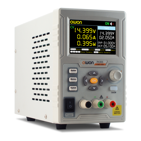 Owon P Series User Manual