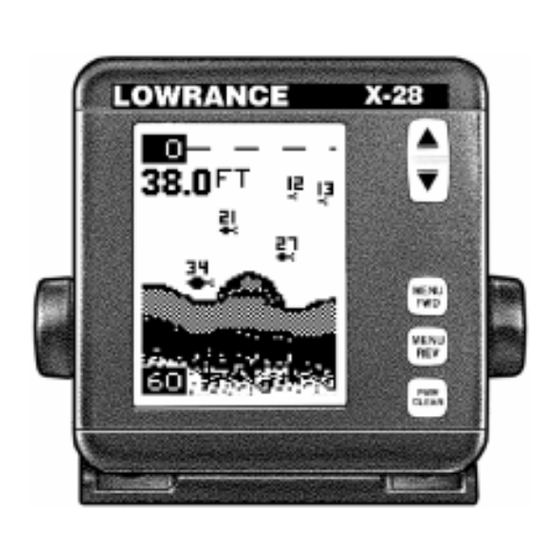 Lowrance X-28 Installation And Operation Instructions Manual