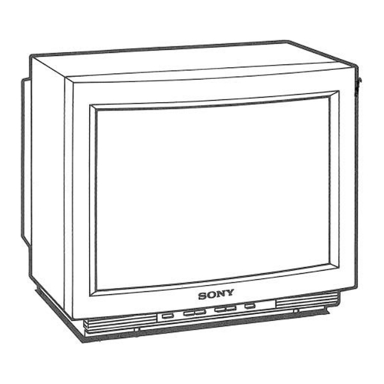 Sony Trinitron KV-2027R Manual Del Instrucción