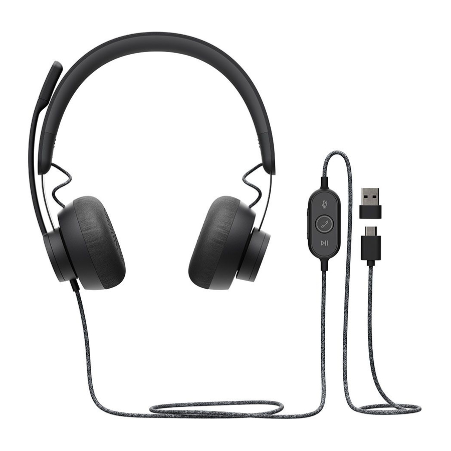 Logitech ZONE WIRED - Wireless Noise Canceling Headset Manual