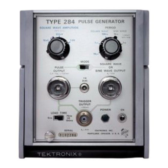 Tektronix 284 Instruction Manual