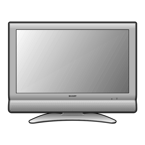 User Manuals: Sharp Aquos LC-37SH20U LCD TV