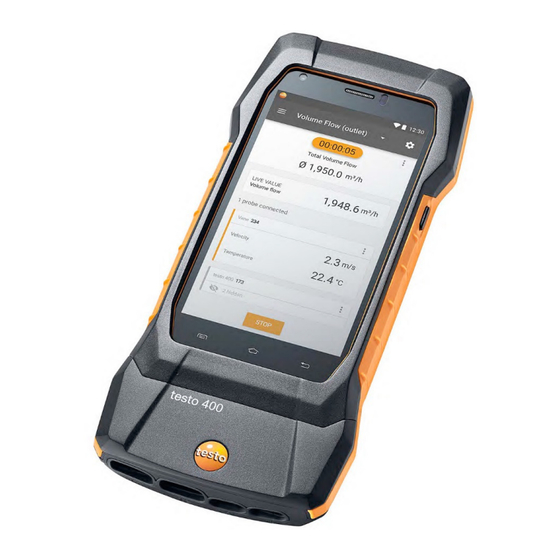TESTO 400 Short Instructions