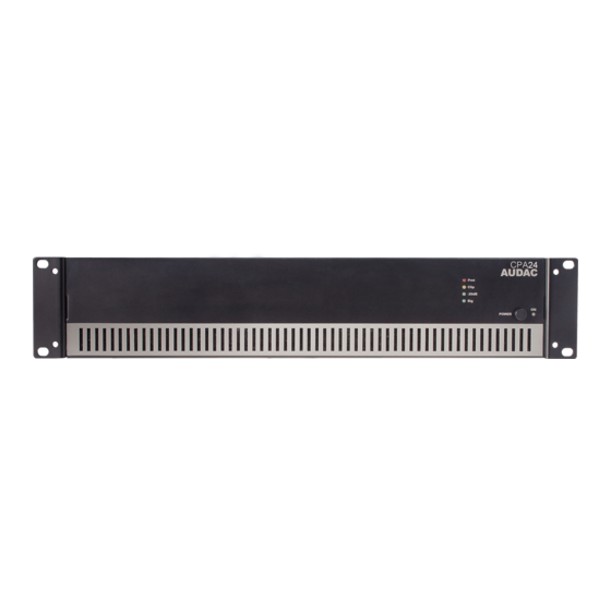 AUDAC CPA24 User Manual & Installation Manual