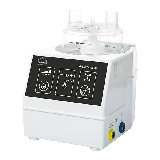 Lowenstein Medical prisma VENT AQUA 100506 Instructions For Use And Technical Description