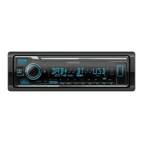 Kenwood KMM-BT508DAB Car Stereo Receiver Manuals