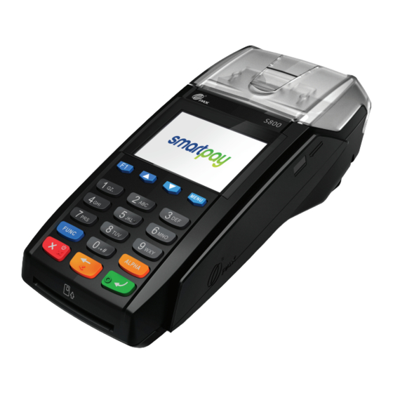 SmartPay PAX S800 Getting Started Manual