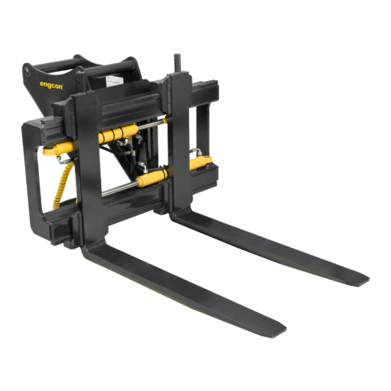 User Manuals: Engcon GH1000L Forklift Pallet Forks