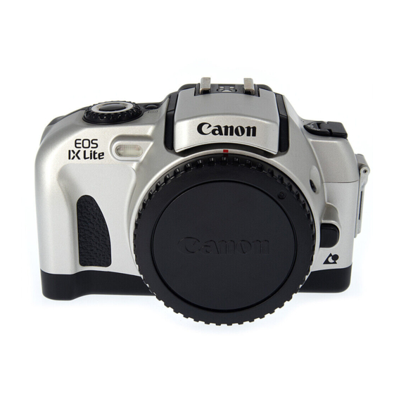 Canon IX Lite - EOS IX Lite APS SLR Camera Instruction Manual
