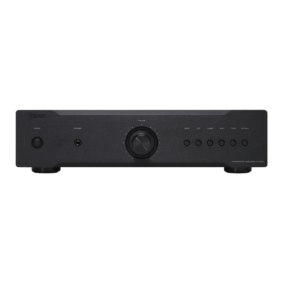 User Manuals: TEAC AI-1000 Integrated Amplifier