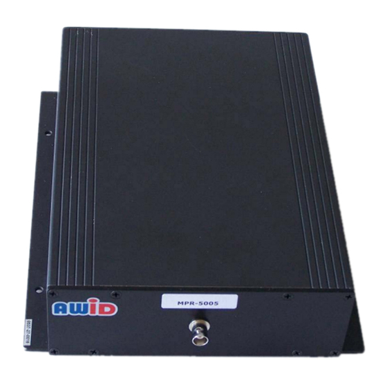 AWID MPR-5005 Installation & Operation Manual