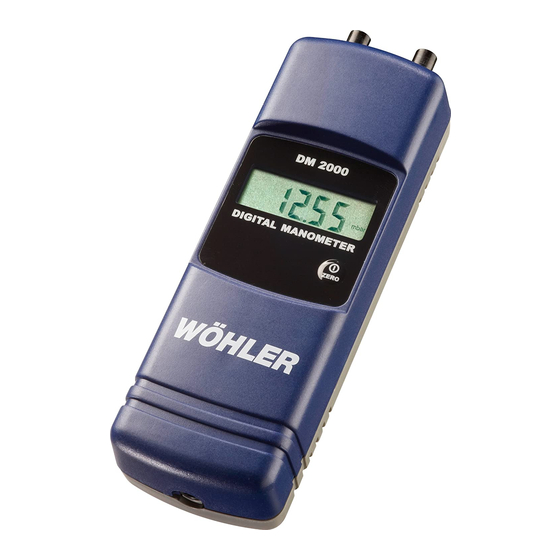 Wohler DM 2000 Operating Manual