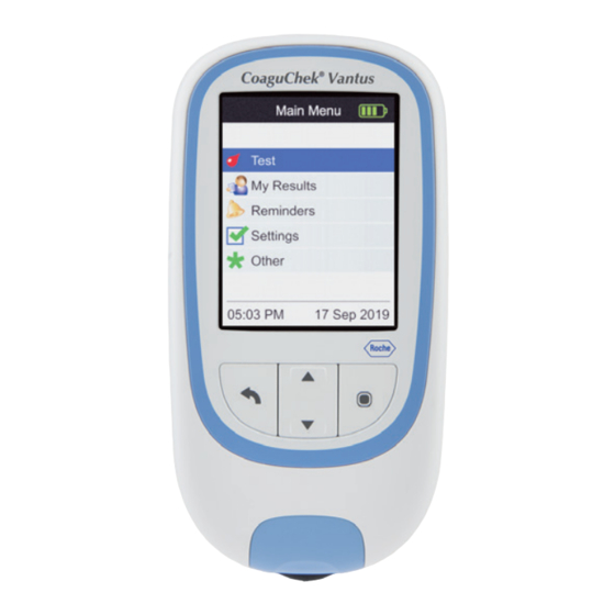 Roche CoaguChek Vantus System Quick Reference Manual