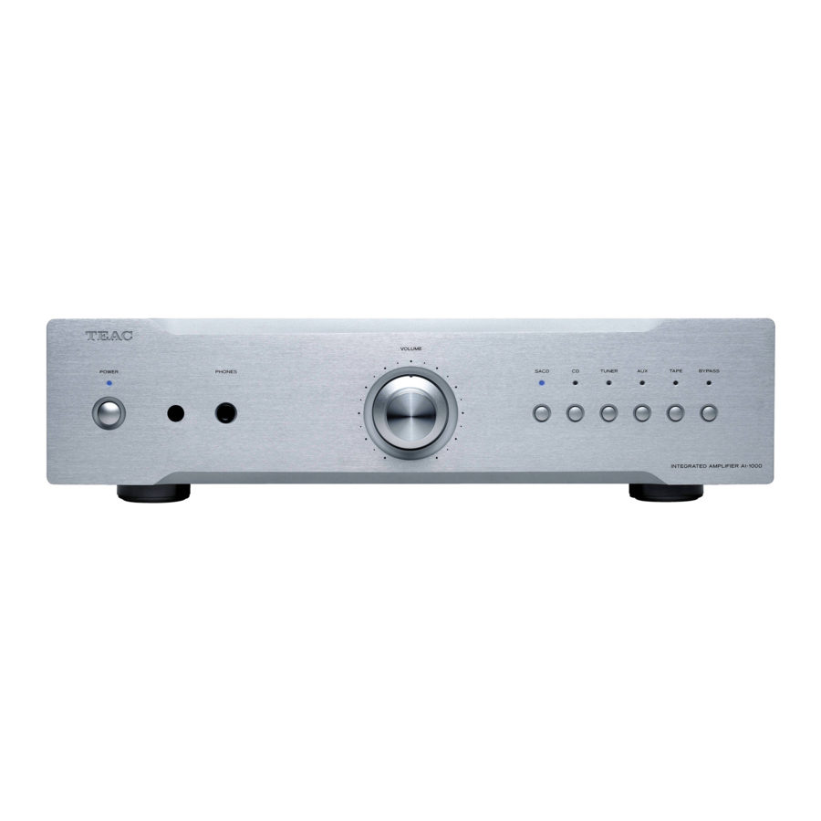 Teac AI-1000 - Stereo Amplifier Manual
