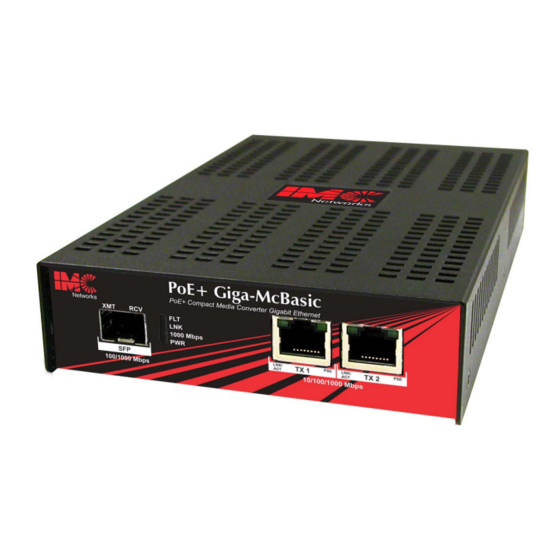 IMC Networks PoE Giga-McBasic Operation Manual