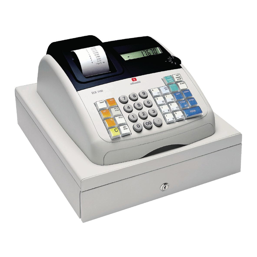 Olivetti ECR 7100 Brugervejledning
