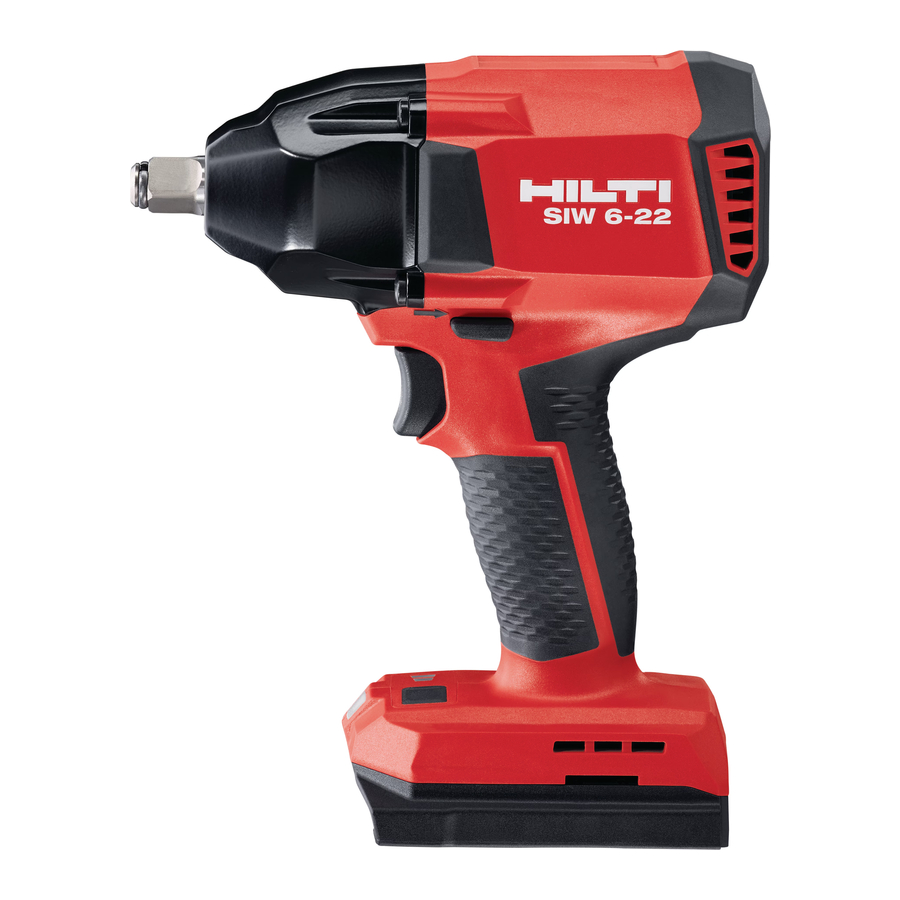 HILTI Nuron SIW 6-22 - Cordless Impact Wrench Manual