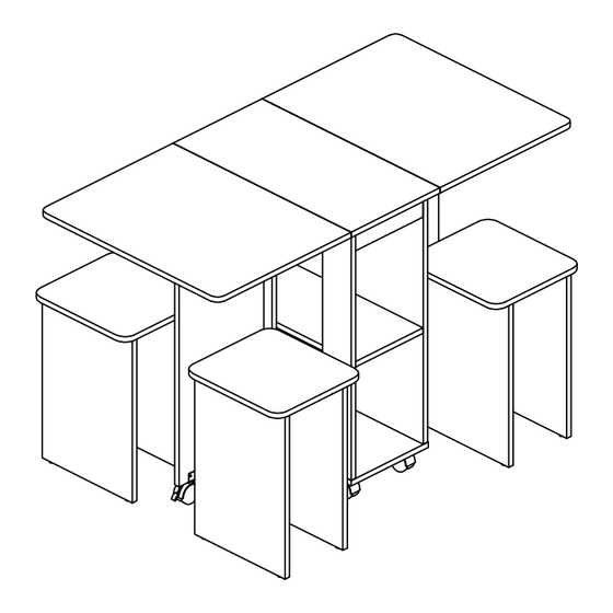 Seconique SEYMORE STOWAWAY DINING SET 400-401-327 Assembly Instructions Manual