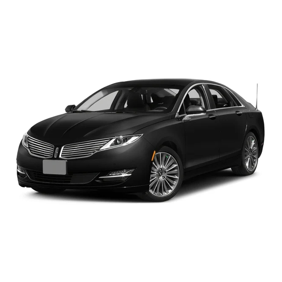 Lincoln 2015 MKZ Quick Reference Manual