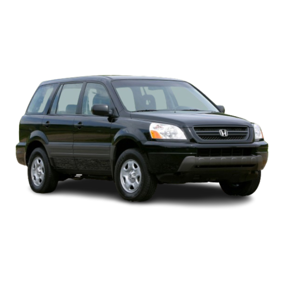 Honda 2004 Pilot Reference Owner's Manual