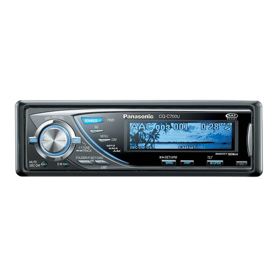 Panasonic CQ-C700U Service Manual