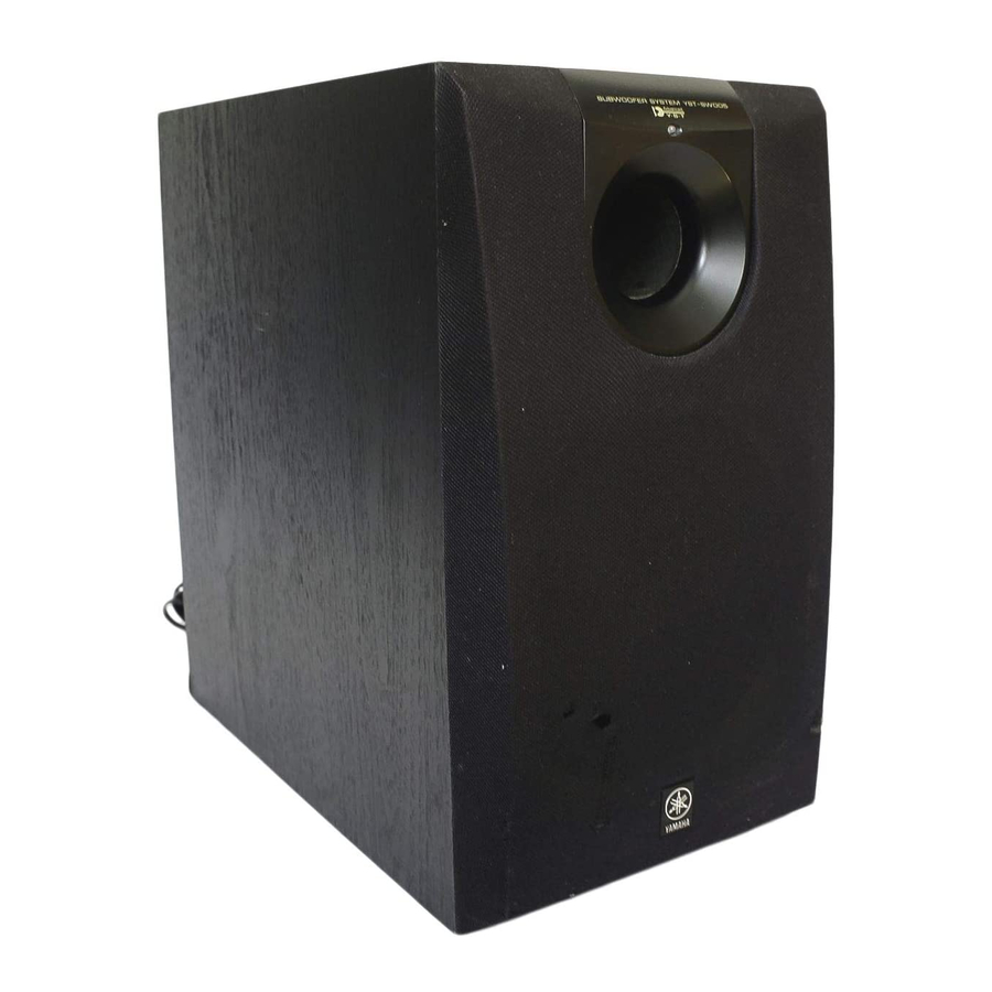 User Manuals: Yamaha YST-SW005 Powered Subwoofer