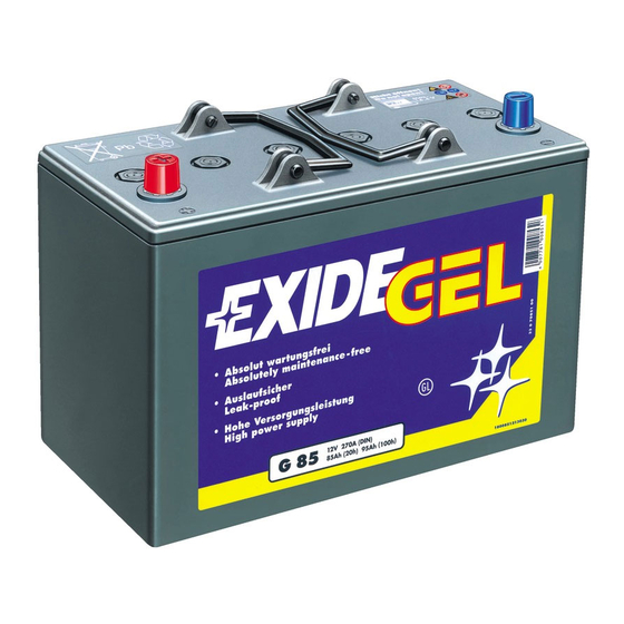 Exide GEL G85 Manual