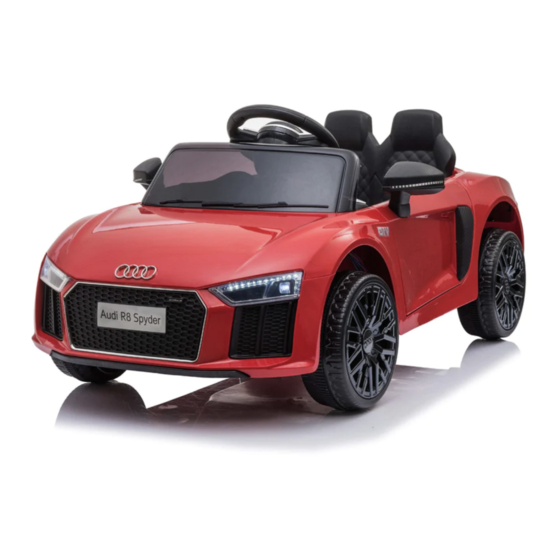 Kool Karz Playground Audi R8 Spyder Installation And User Manual