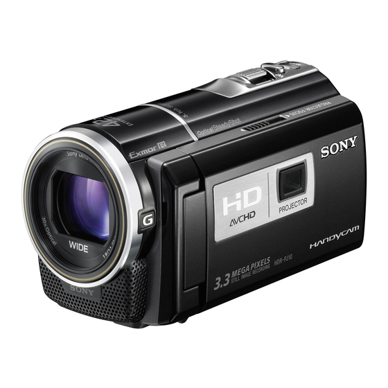 Sony Handycam HDR-PJ10E Manuals