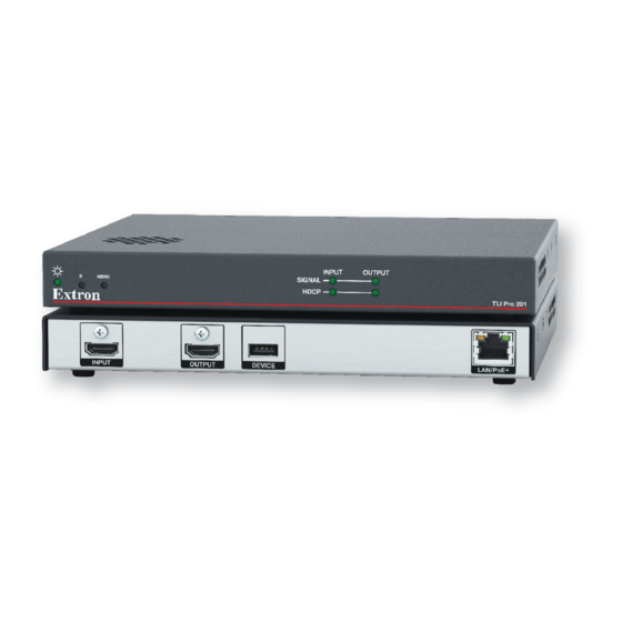 Extron electronics TouchLink TLI Pro 201 User Manual