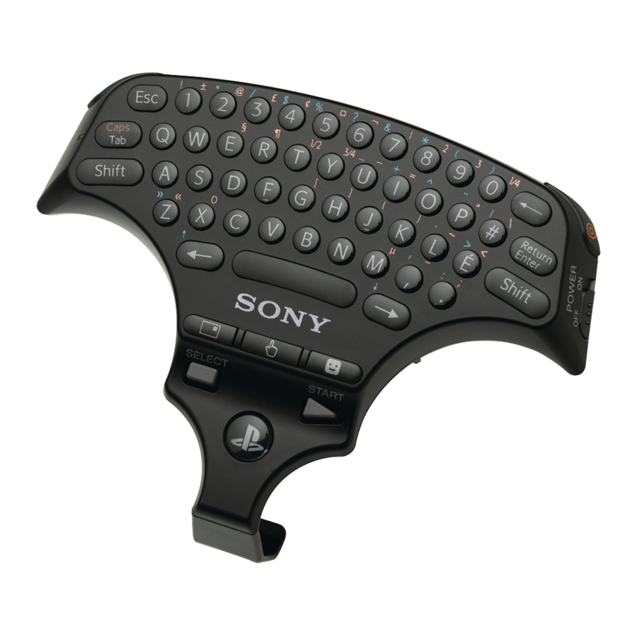 Sony PLAYSTATION 3 Wireless Keypad Manual